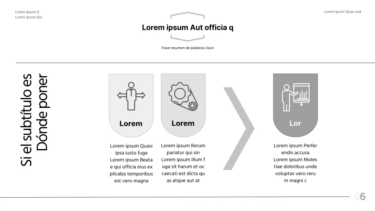 Informe en blanco y negro con un diseño moderno