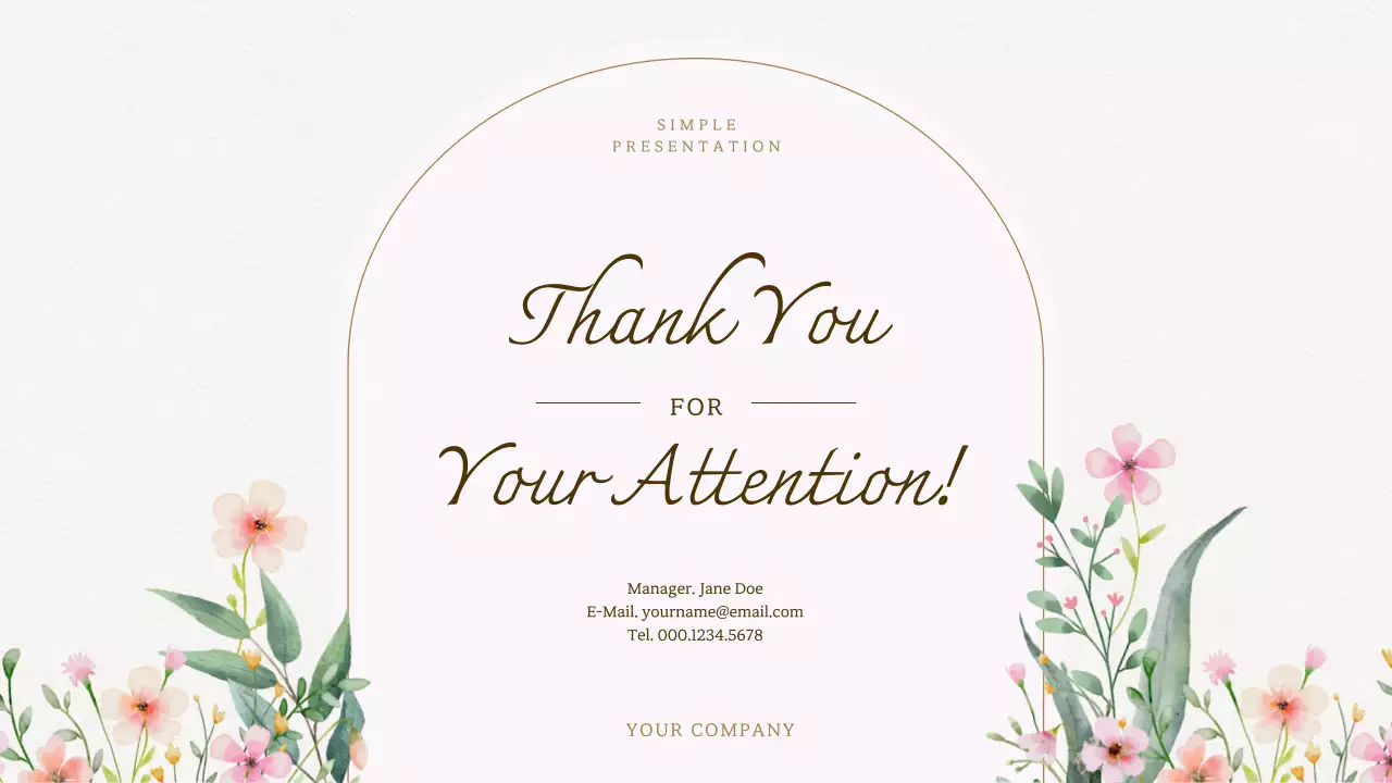 White Elegant Flowers Presentation