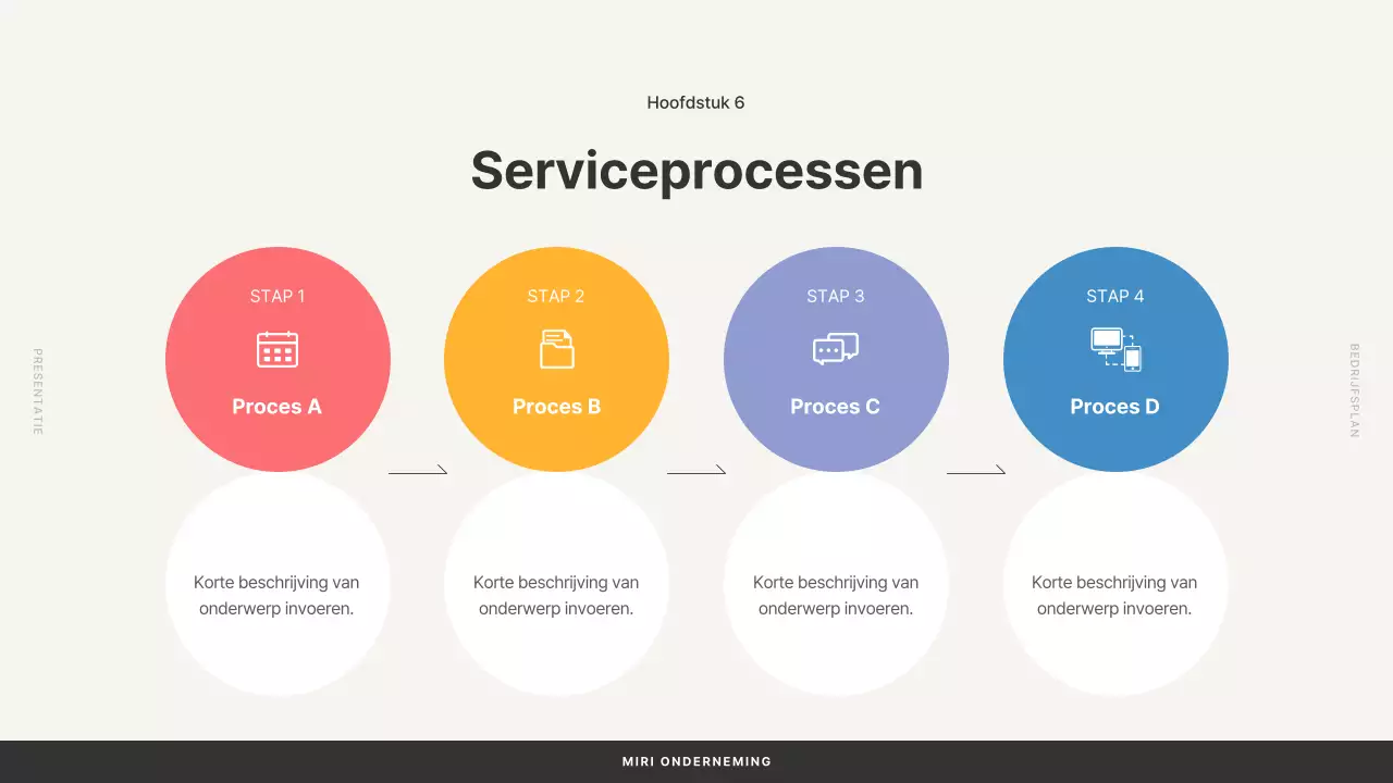 Businessplan met eenvoudige vormen in beige