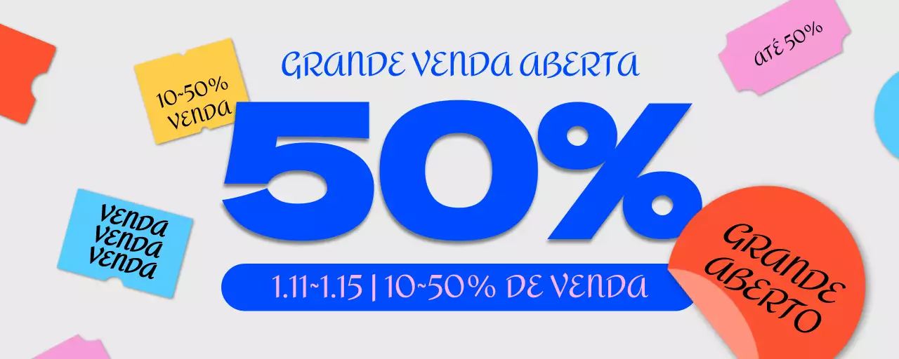 Anúncios de venda em texto azul