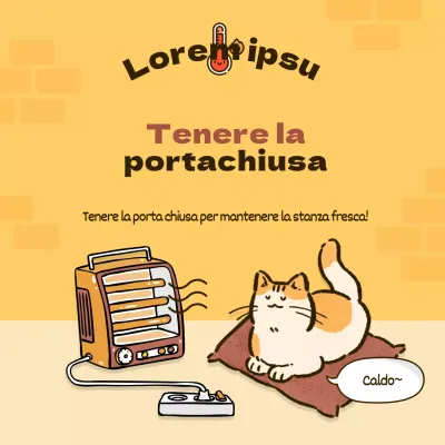 Annuncio in camera giallo e marrone