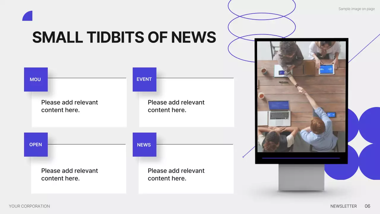 블루 모던 뉴스 뉴스레터 프레젠테이션