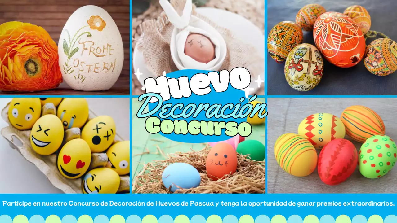 Promover un concurso de decoración de huevos celestes