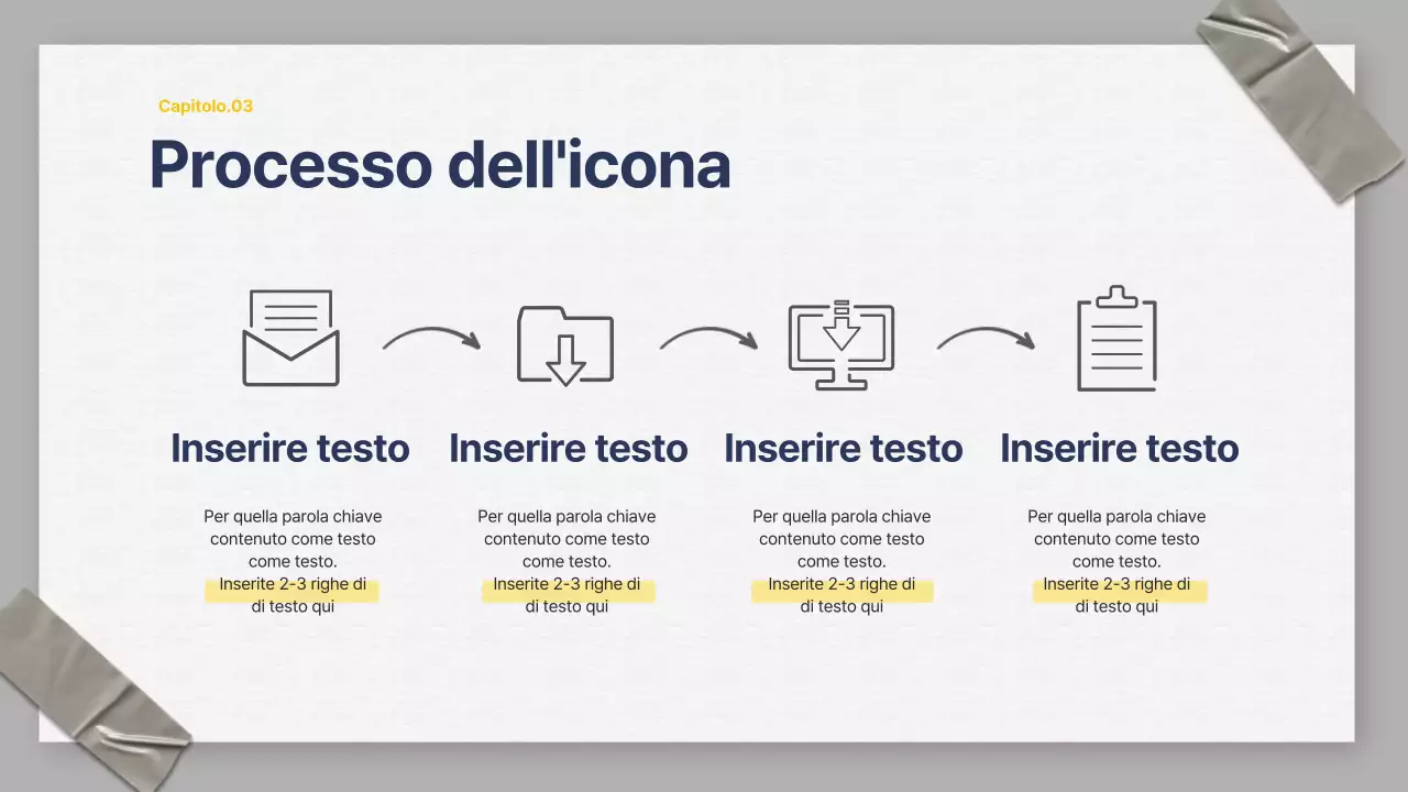 Presentazione dell'organizzazione aziendale in grigio e blu navy