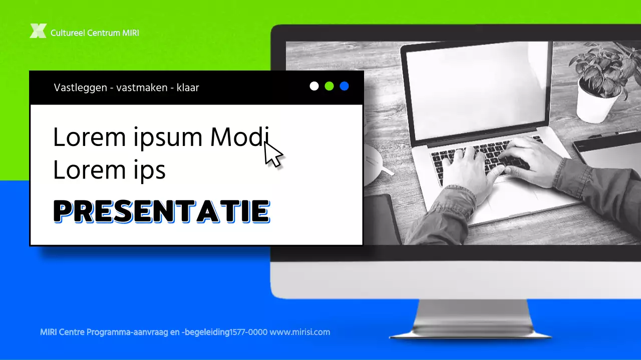 Een publicatie gericht op fotografie met knallen van blauw en chartreuse