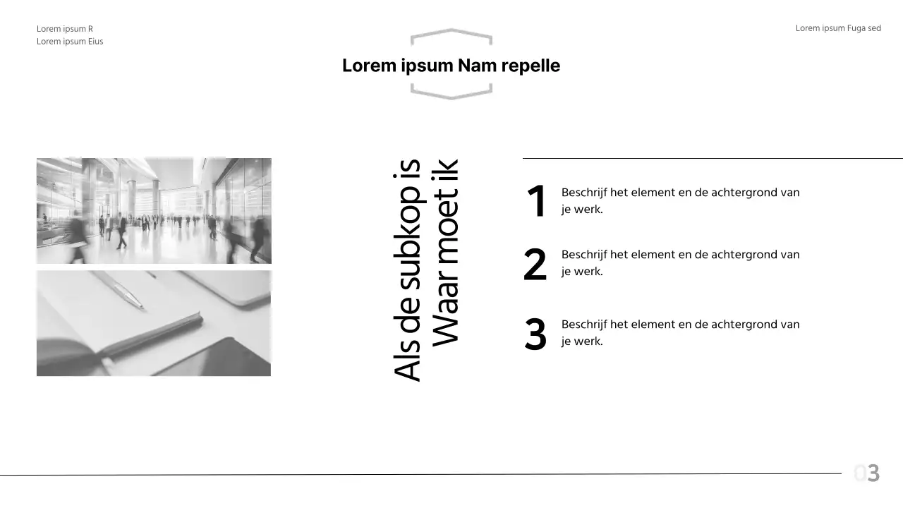Zwart-wit, modern lay-outrapport