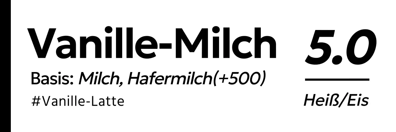 Moderne schwarze und weiße Getränke und Kaffee