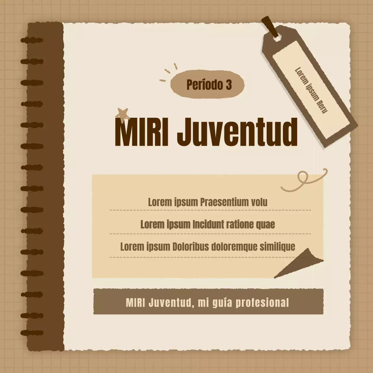 Un sencillo anuncio de empleo de plataforma de experiencia profesional en marrón y beige