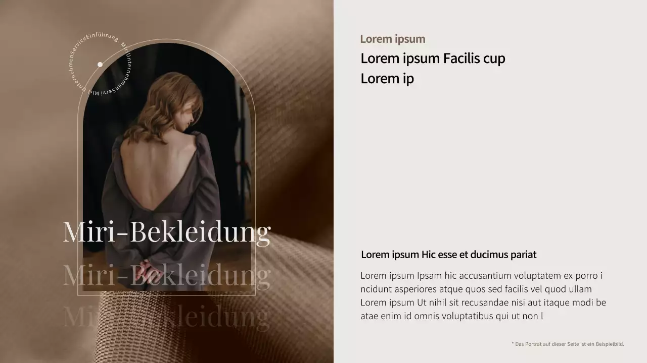 Moderner Prospekt für Unternehmensdienstleistungen in Beige und Braun