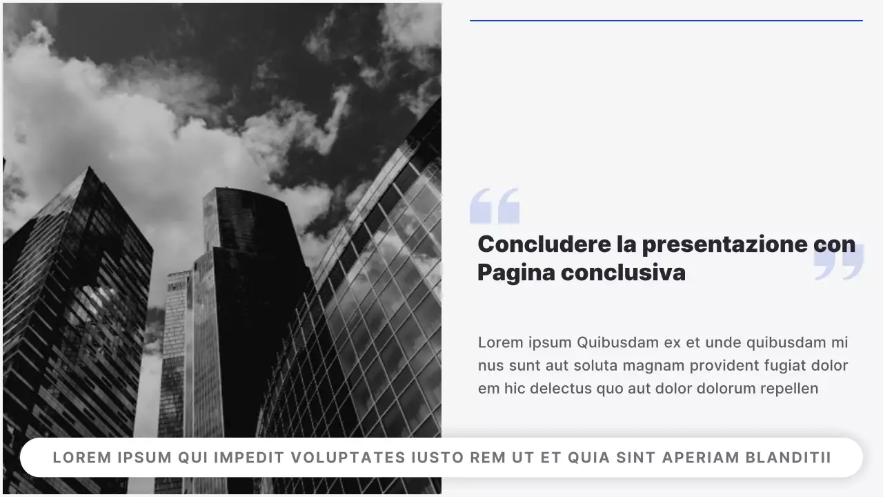 Una semplice relazione dal layout blu e nero