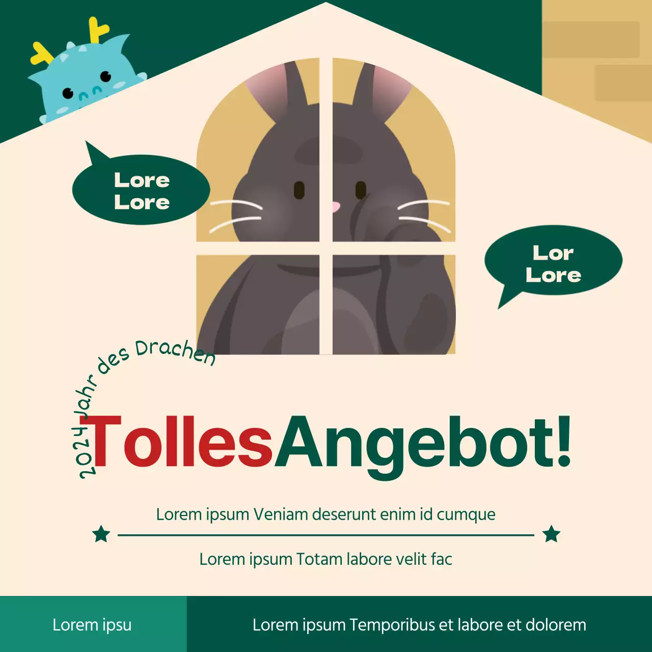 Werben Sie für ein hübsches Weihnachtsschablonenpaket in Grün und Rot