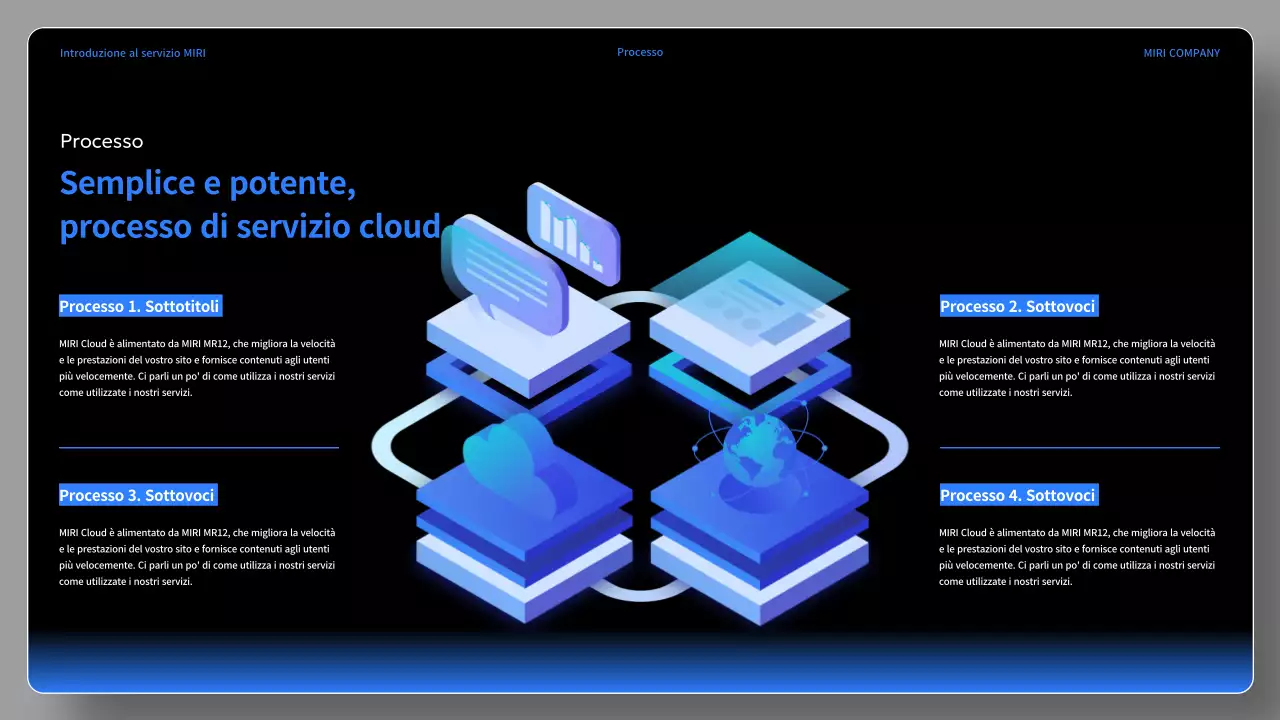 Un semplice brief di servizio nero e blu