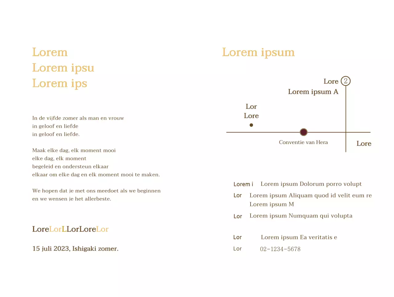 Bruiloft uitnodiging ontwerp met grote gouden letters en datum op een wijnkleurige achtergrond