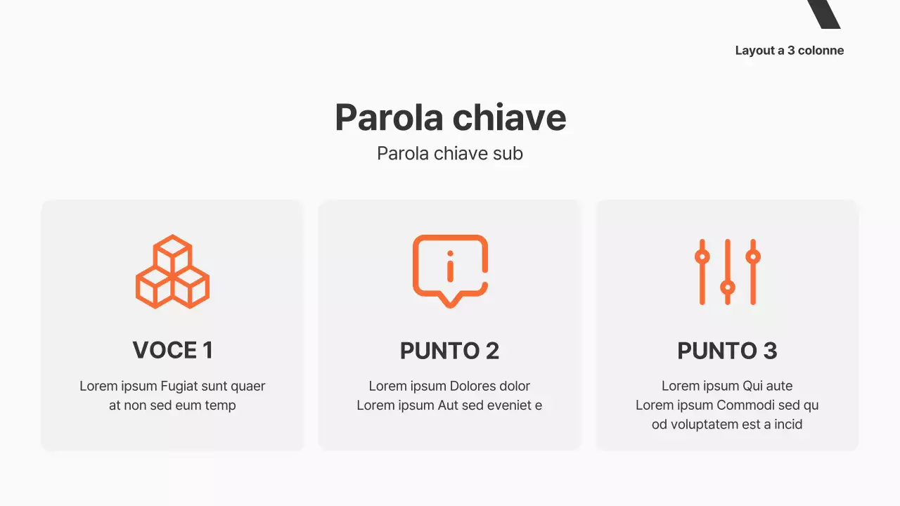 Una semplice proposta commerciale in arancione e in bianco e nero
