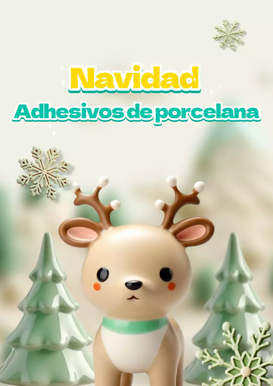 Adhesivos navideños de porcelana