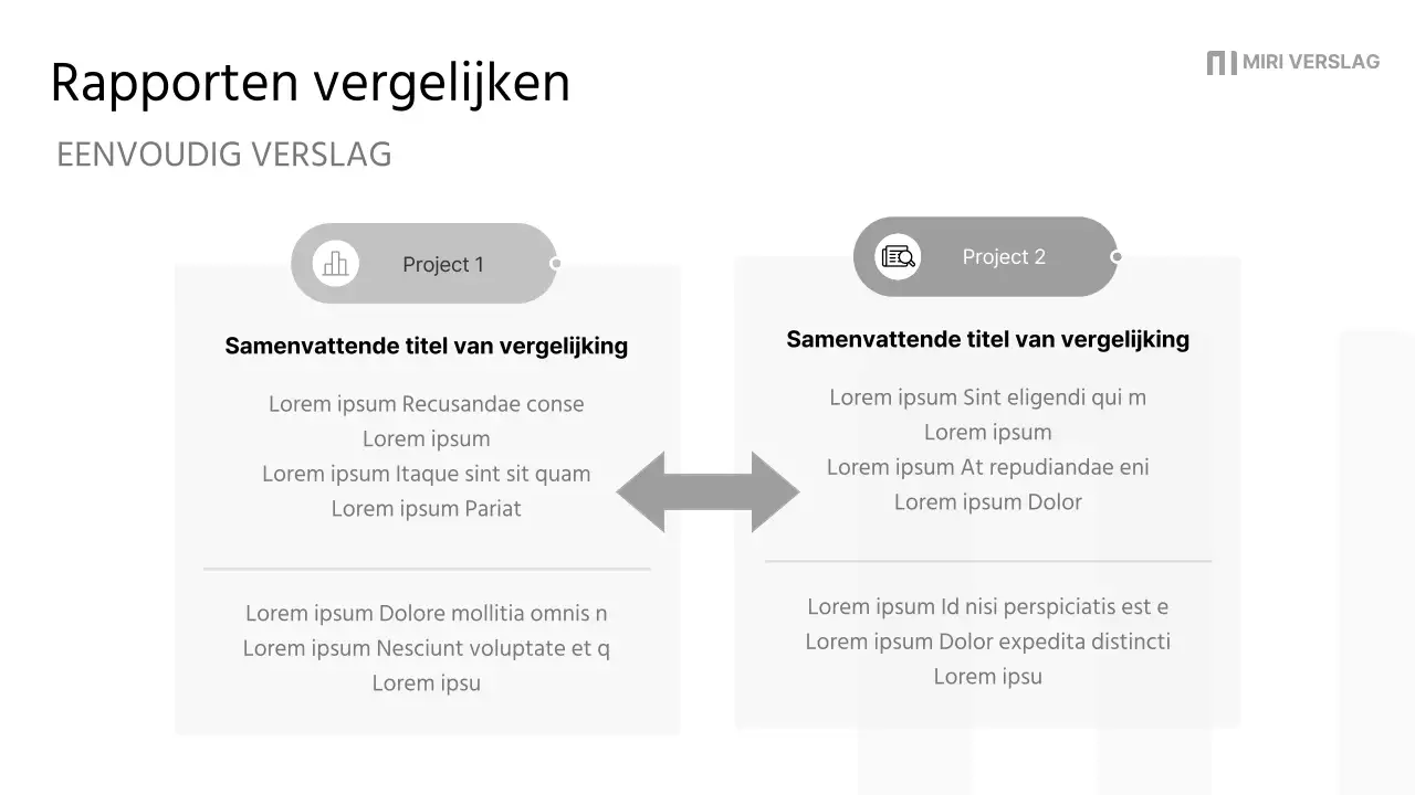 Een eenvoudig bedrijfsrapport in zwart en grijs