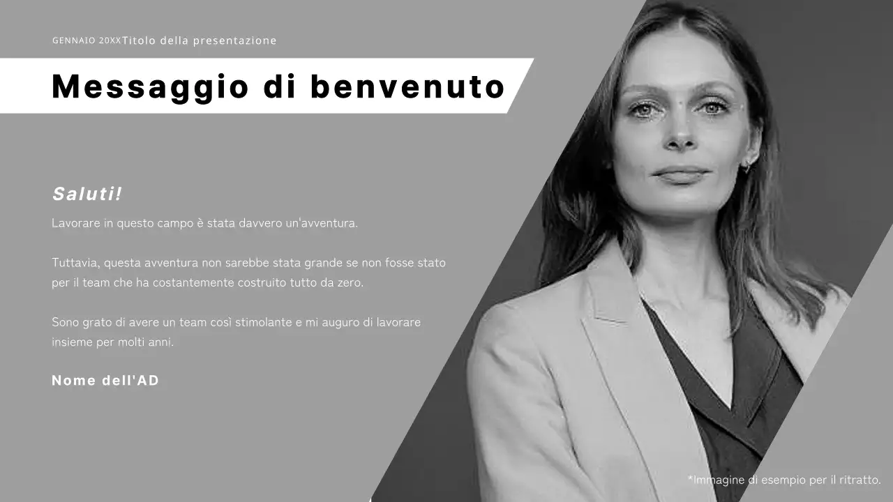 Proposta commerciale moderna in bianco e nero