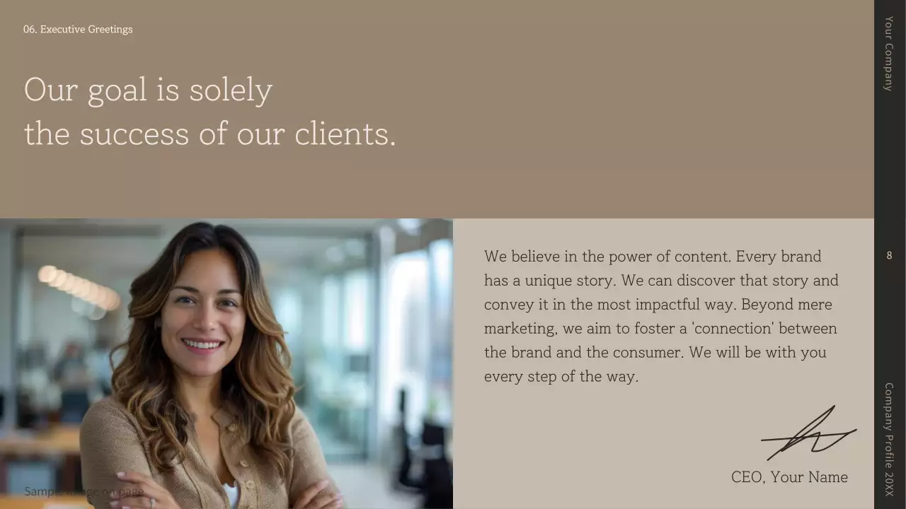 Beige Minimal Company Profile Presentation