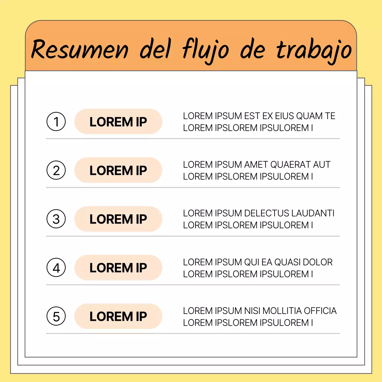 Consejos empresariales sencillos en amarillo y negro