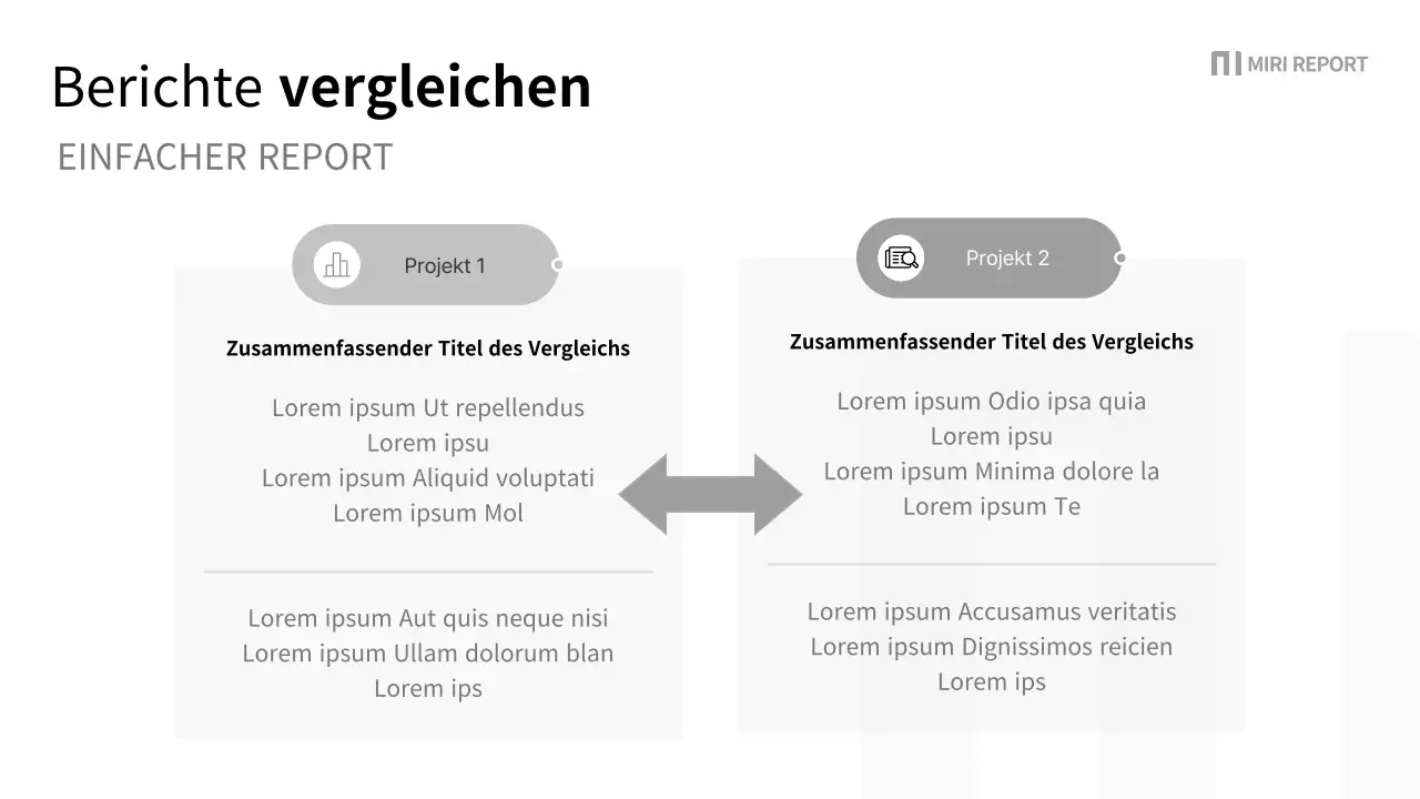Ein einfacher Unternehmensbericht in Schwarz und Grau