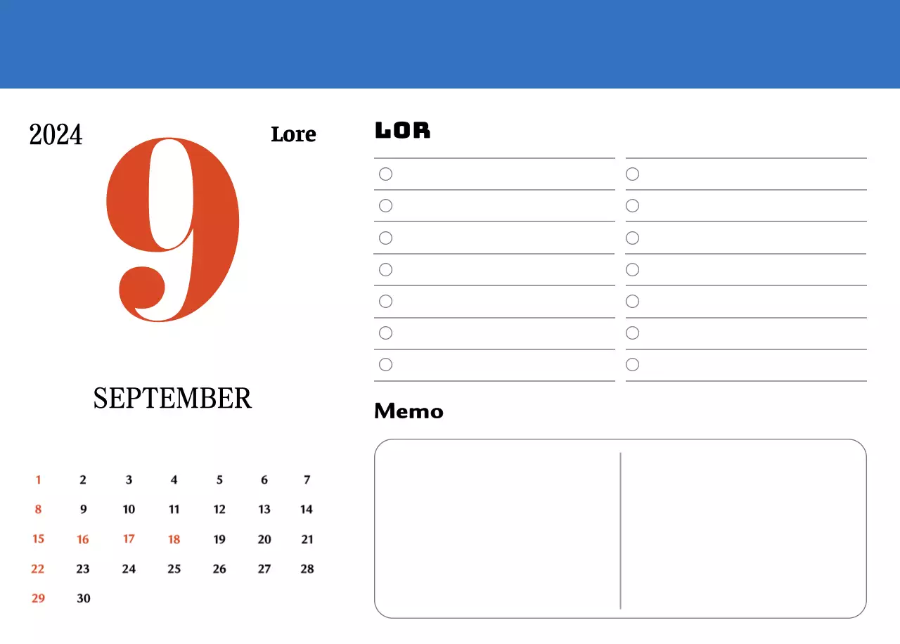 Rode en blauwe retro onderzetters memory kalender