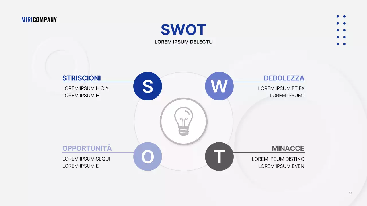 Una presentazione aziendale grigia e semplice