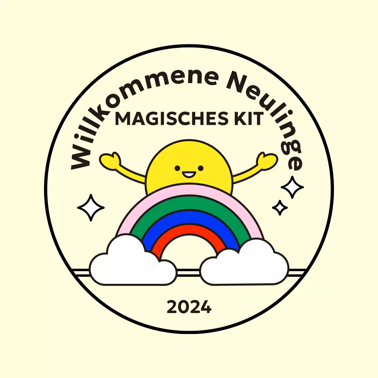 Das Jahr im Regenbogen - kreisförmiges Design