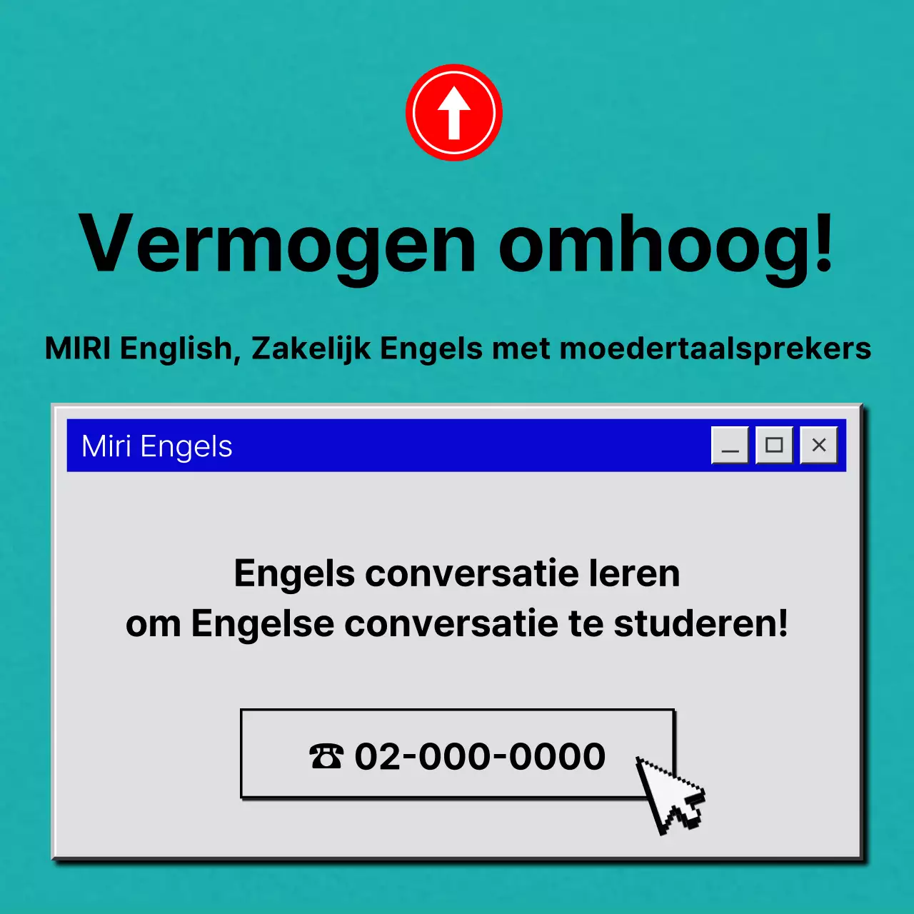 Promoot je taalschool met een trendy marineblauwe achtergrond