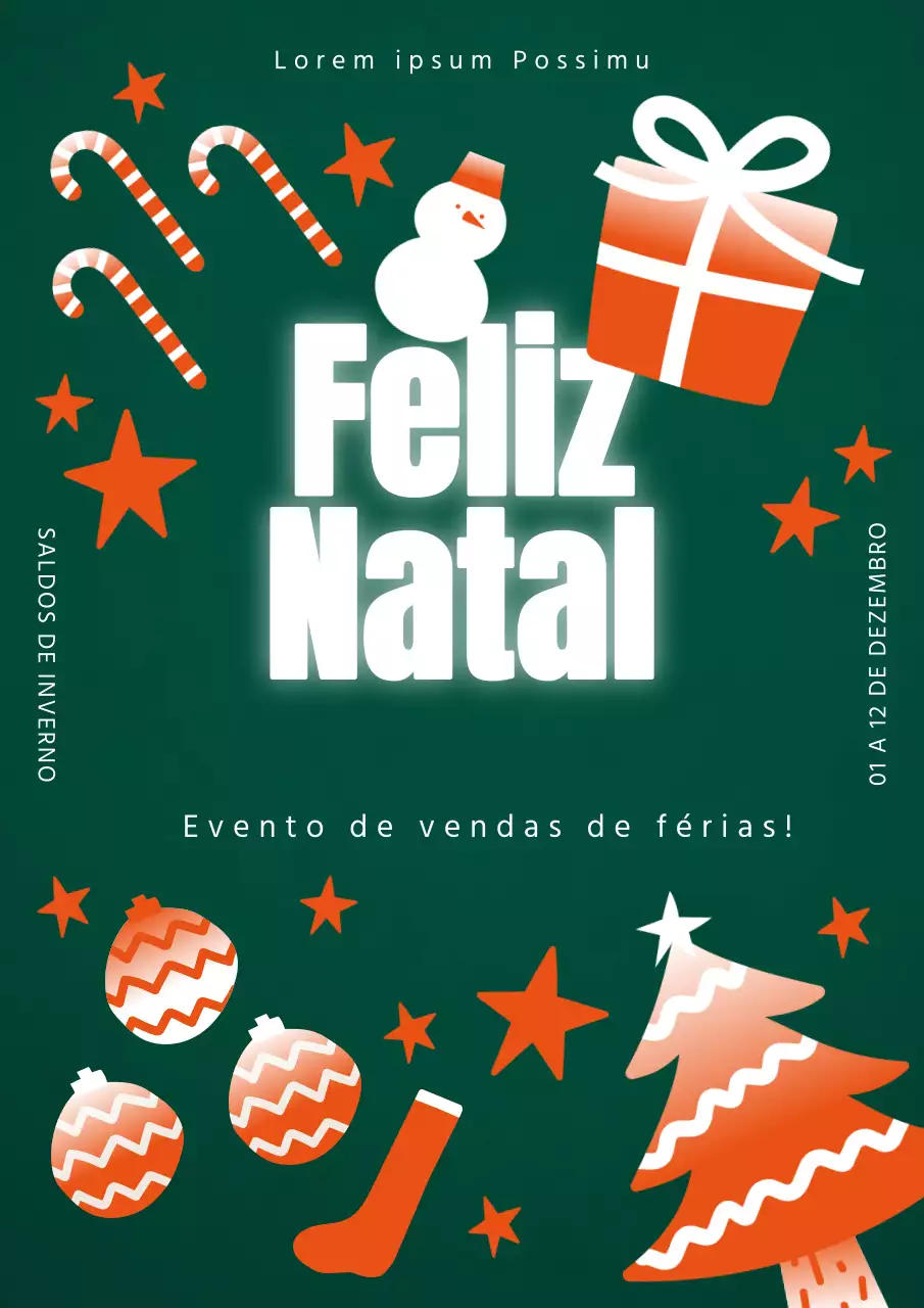 Folheto de Natal giro em verde