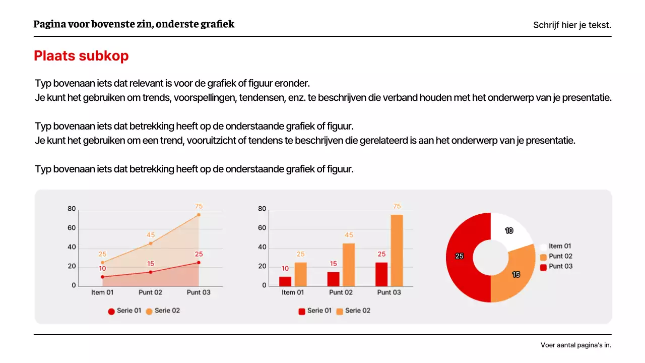 Een basisopmaak in rood en grijs