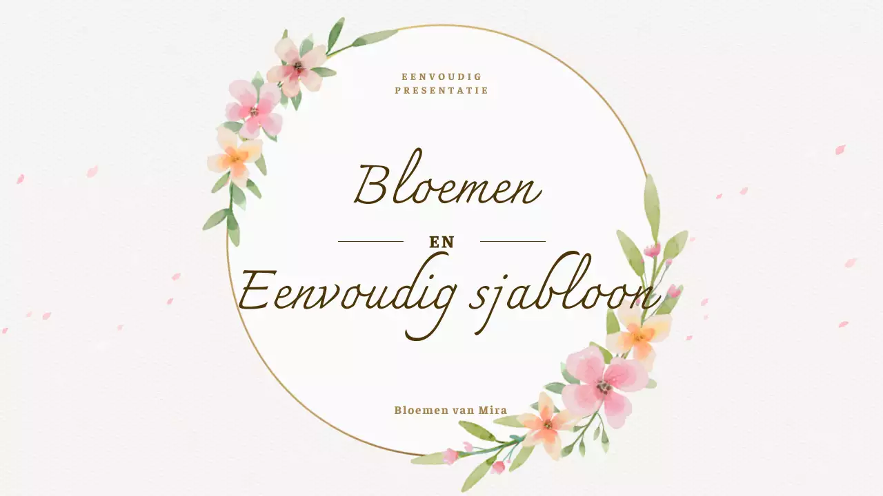 Luxe aquarel bloemen achtergrond voorstel in ivoor
