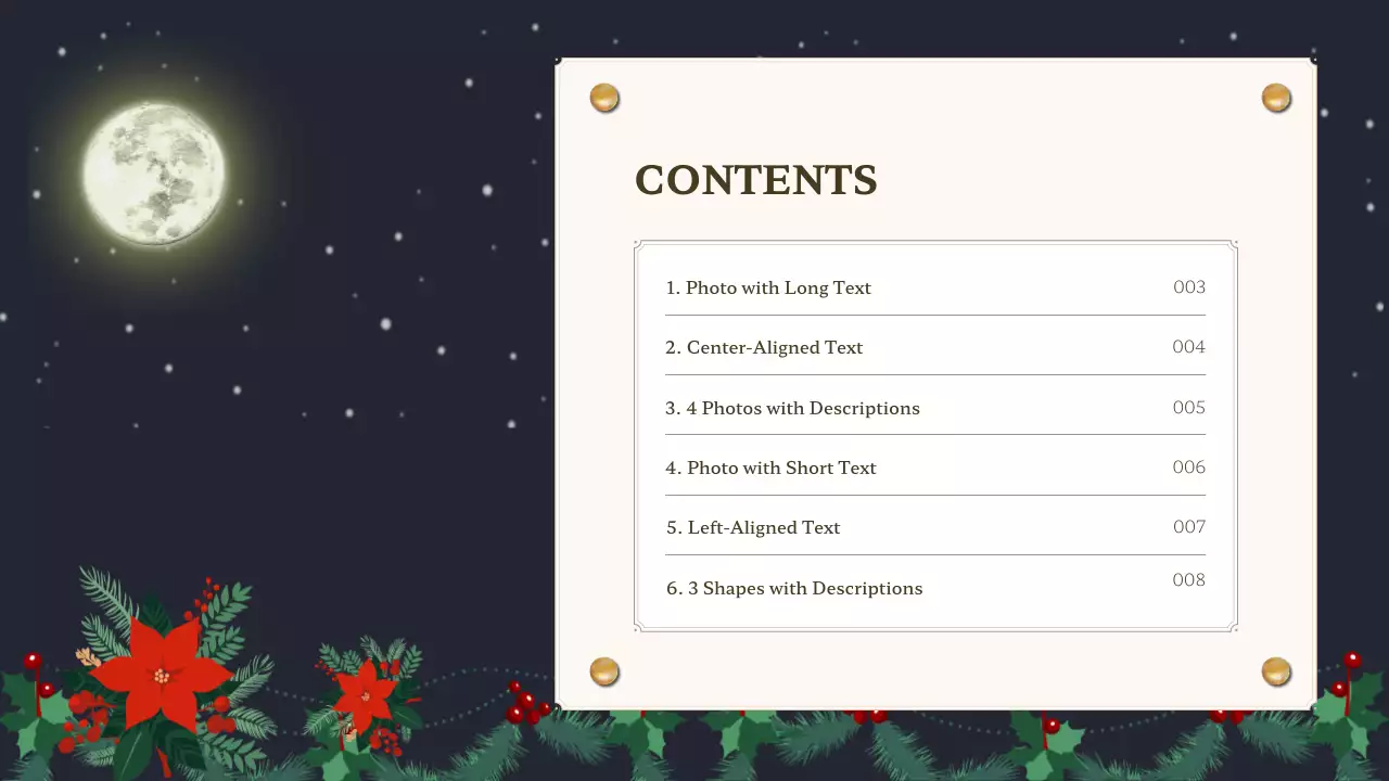 네이비 우아한 겨울 프레젠테이션