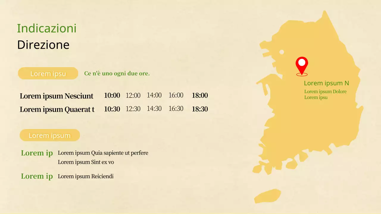 Un semplice piano giallo e verde per una festa locale del ginseng