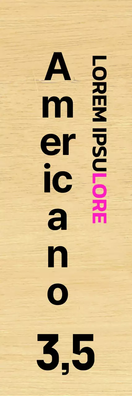 Café mit klarer schwarzer Schrift und rosa Akzenten