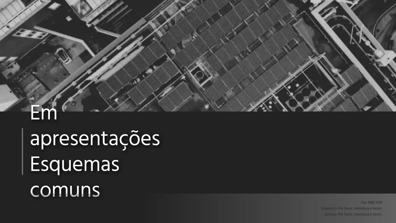 Apresentações empresariais modernas a preto e branco