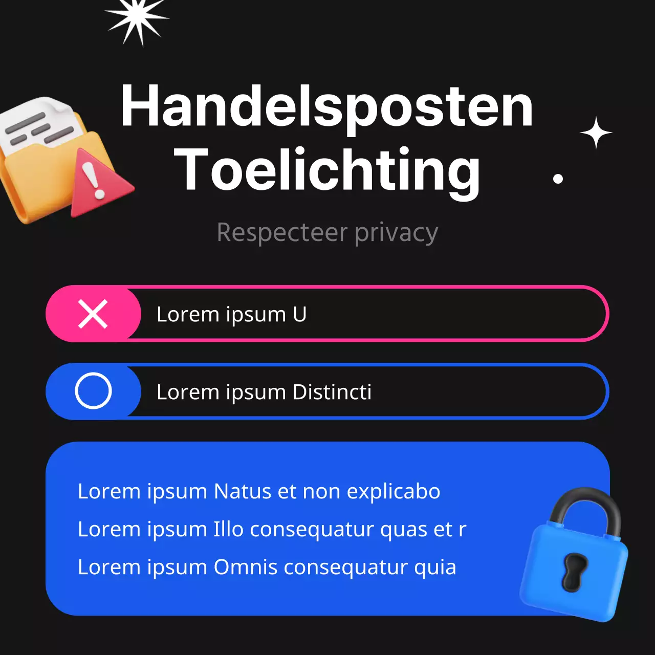 Zwarte en fluorescerende trendy marktaankondiging