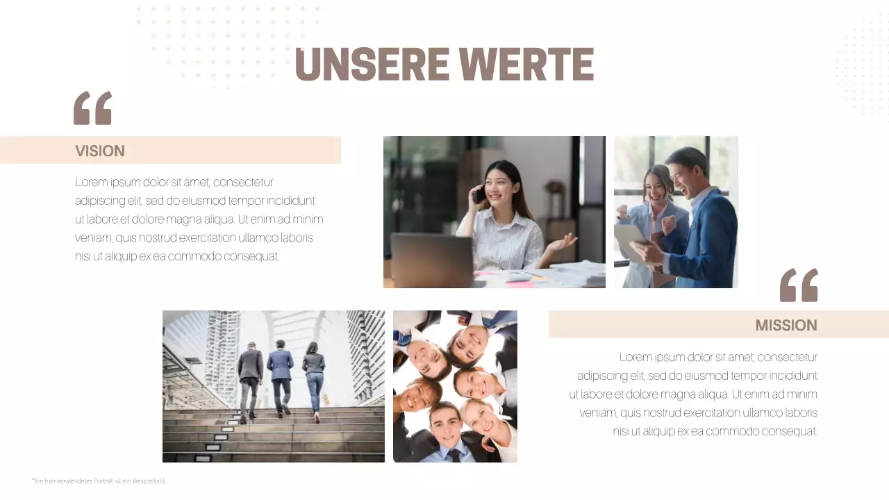 Klassische Geschäftsmaterialien in Beige und Braun