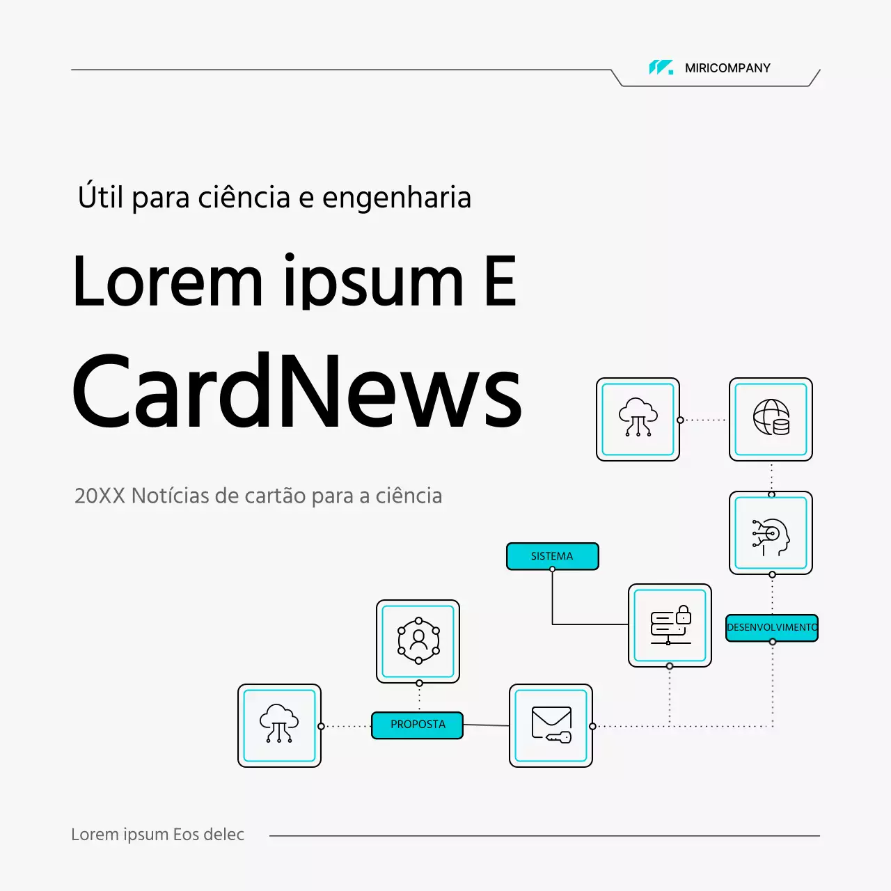 Relatório de conceito de circuito de engenharia simples azul claro