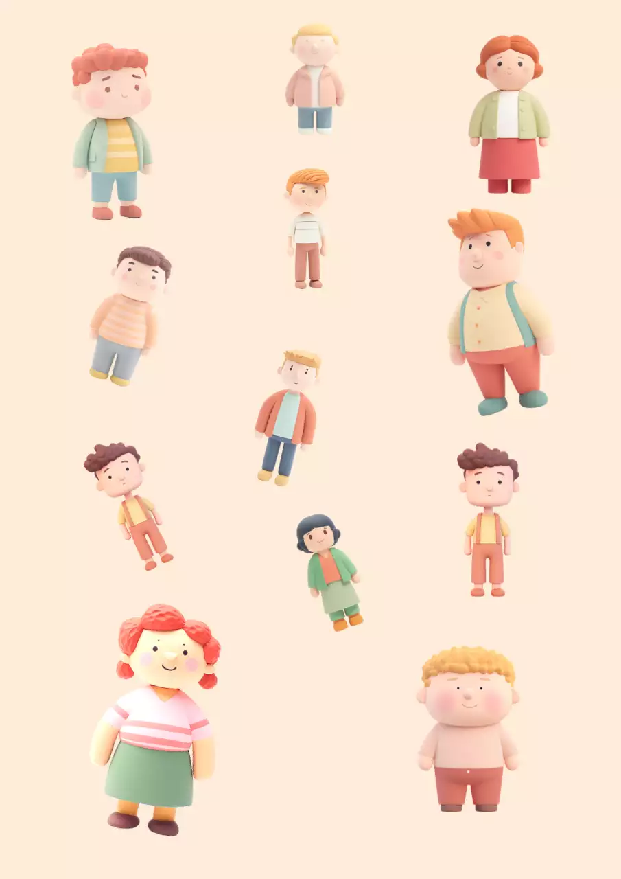 3D menselijke personages