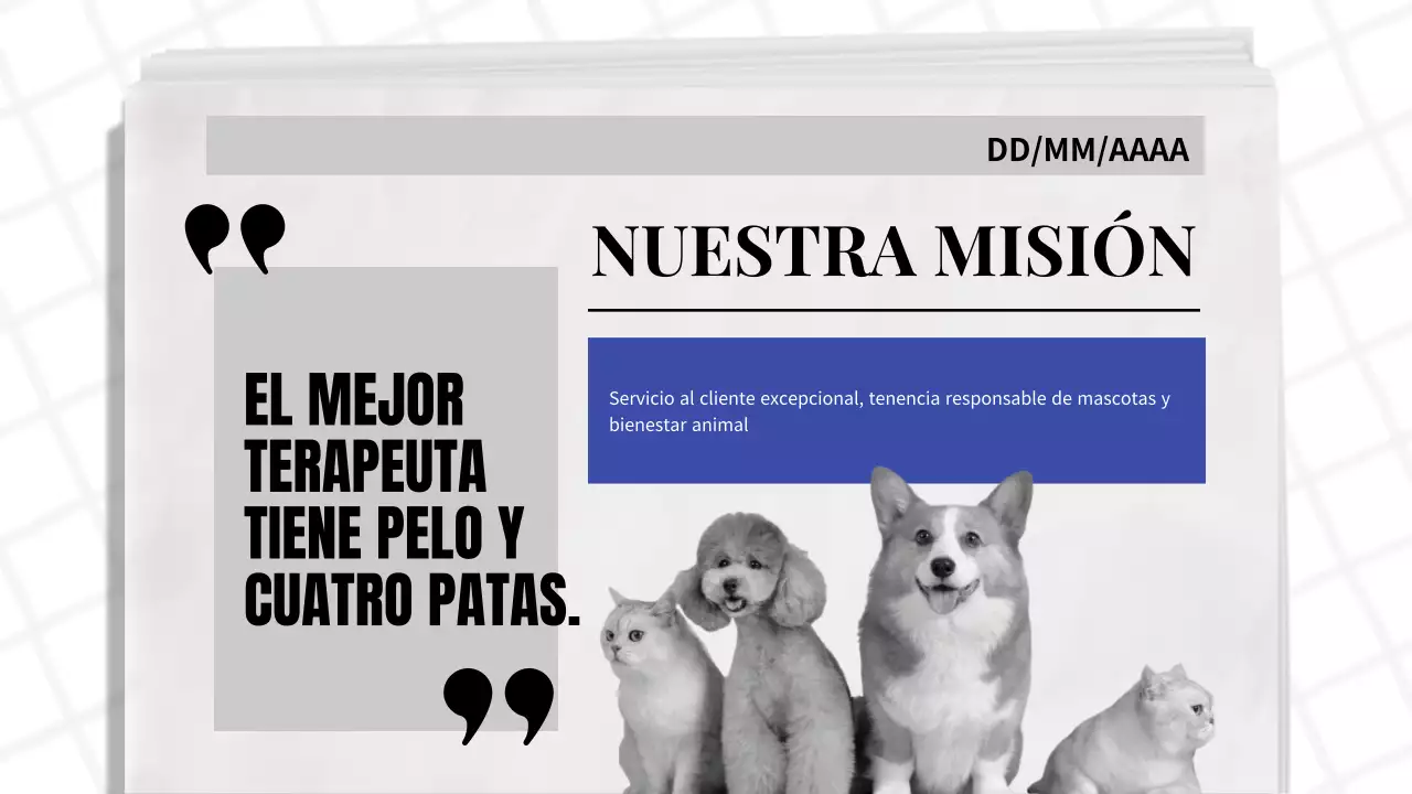 Tema de periódico clásico azul y negro Informe de empresa