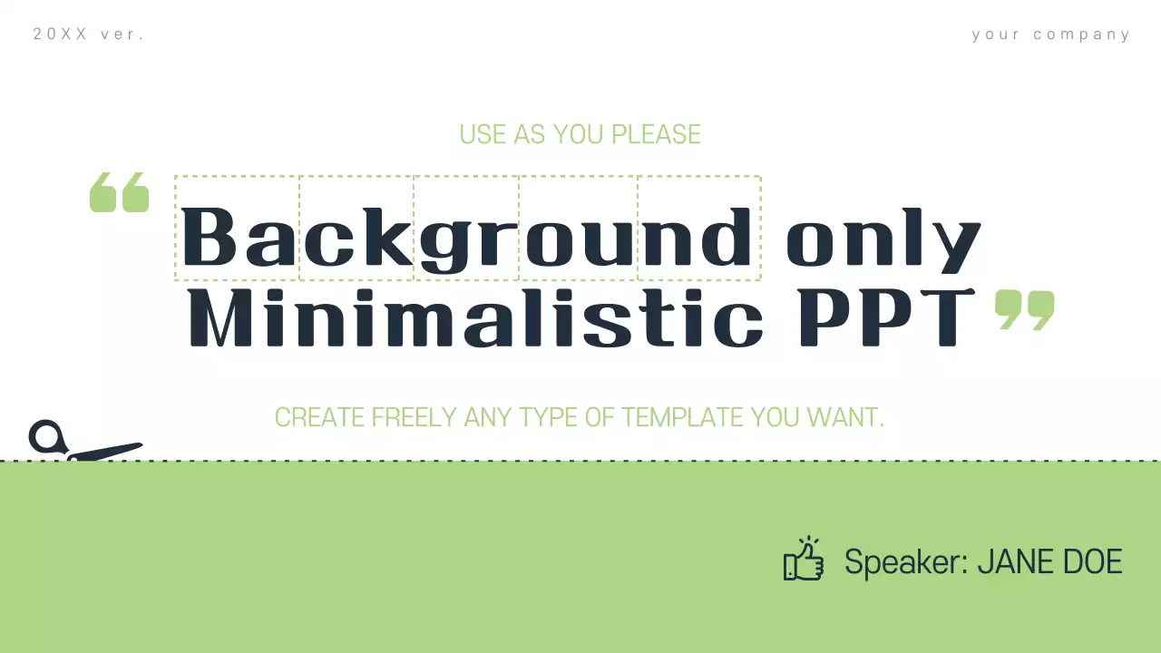 Green Minimalist Template Presentation