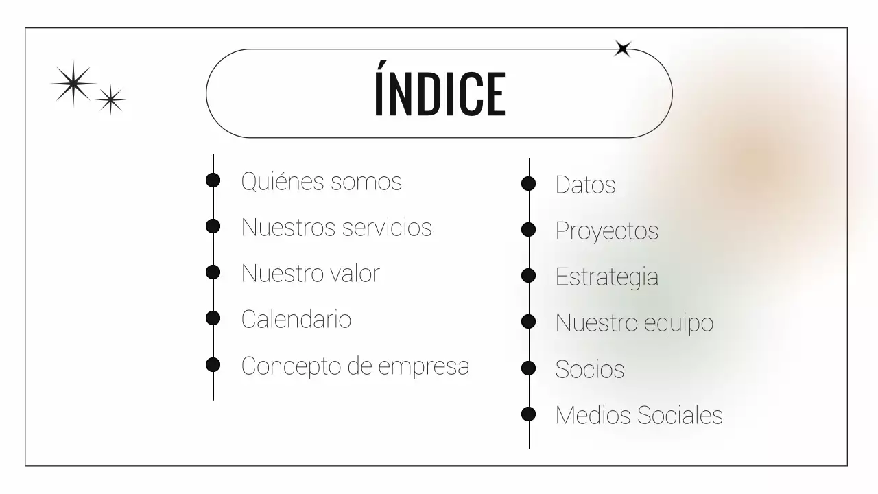 Informe empresarial minimalista en blanco y beige