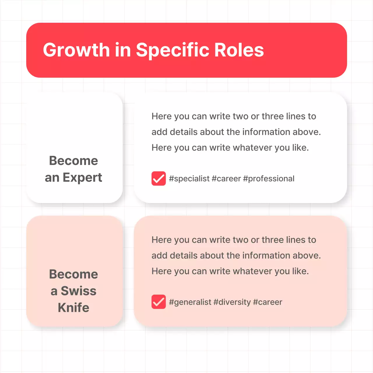 Promote Red's simple career roadmap tips