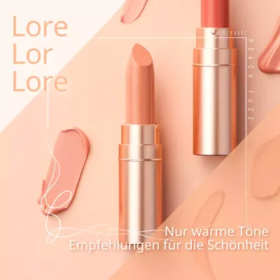 Förderung eines luxuriösen Lippenstifts in Orange