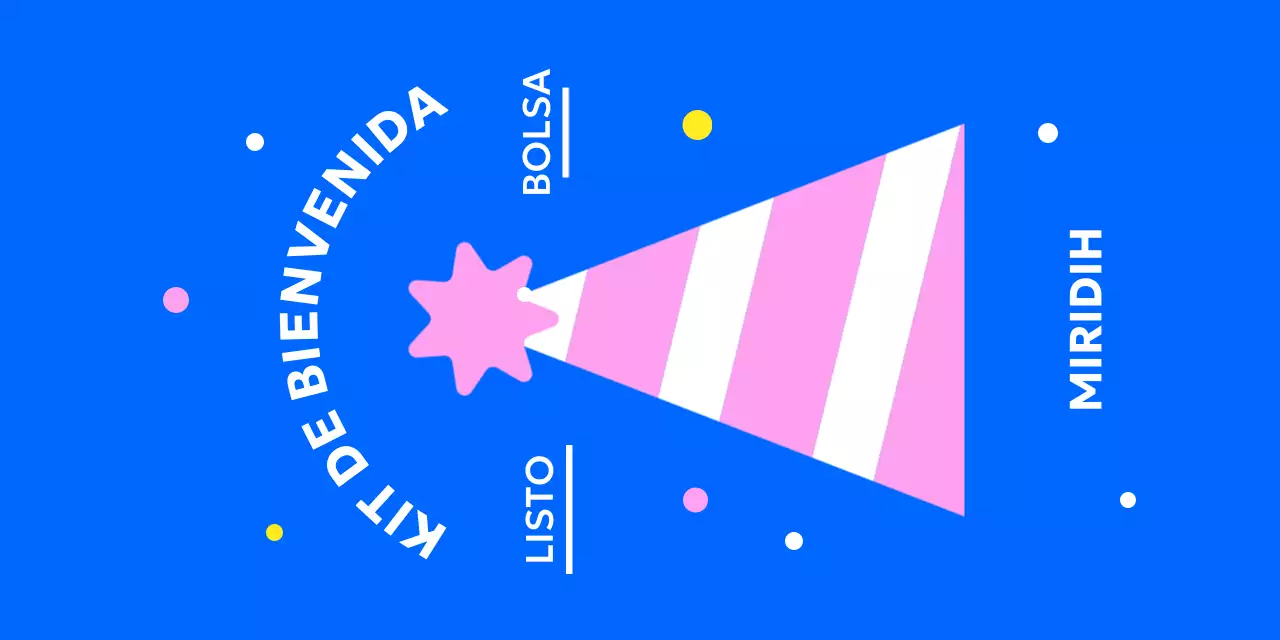 Adhesivo circular con un simpático sombrero de copa