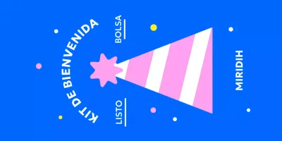 Adhesivo circular con un simpático sombrero de copa