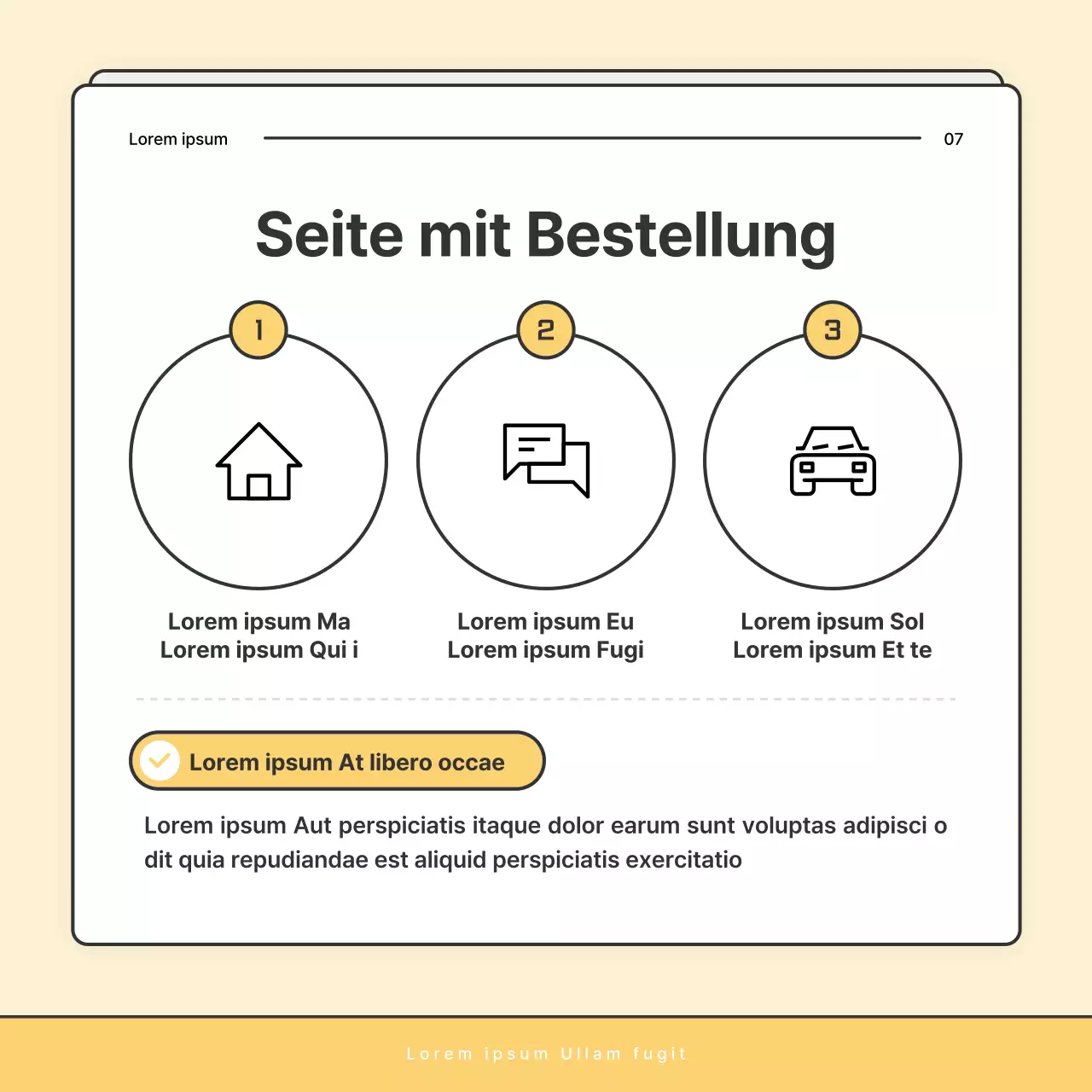 Ein einfacher gelb-weißer Rundbrief des Sozialamtes