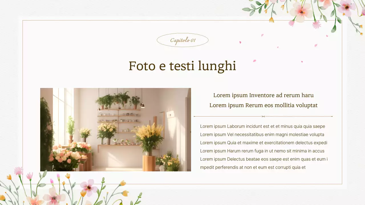 Lussuosa proposta di sfondo floreale acquerellato in avorio