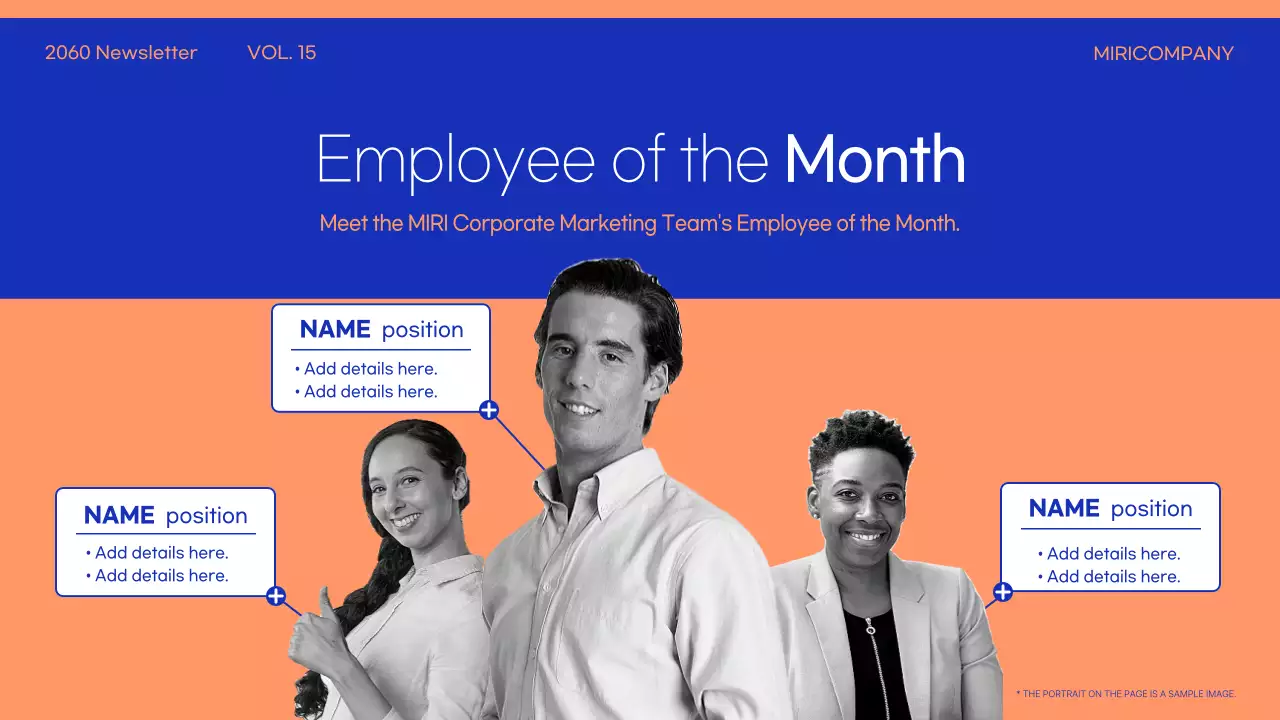 블루 모던 기업 뉴스레터 프레젠테이션