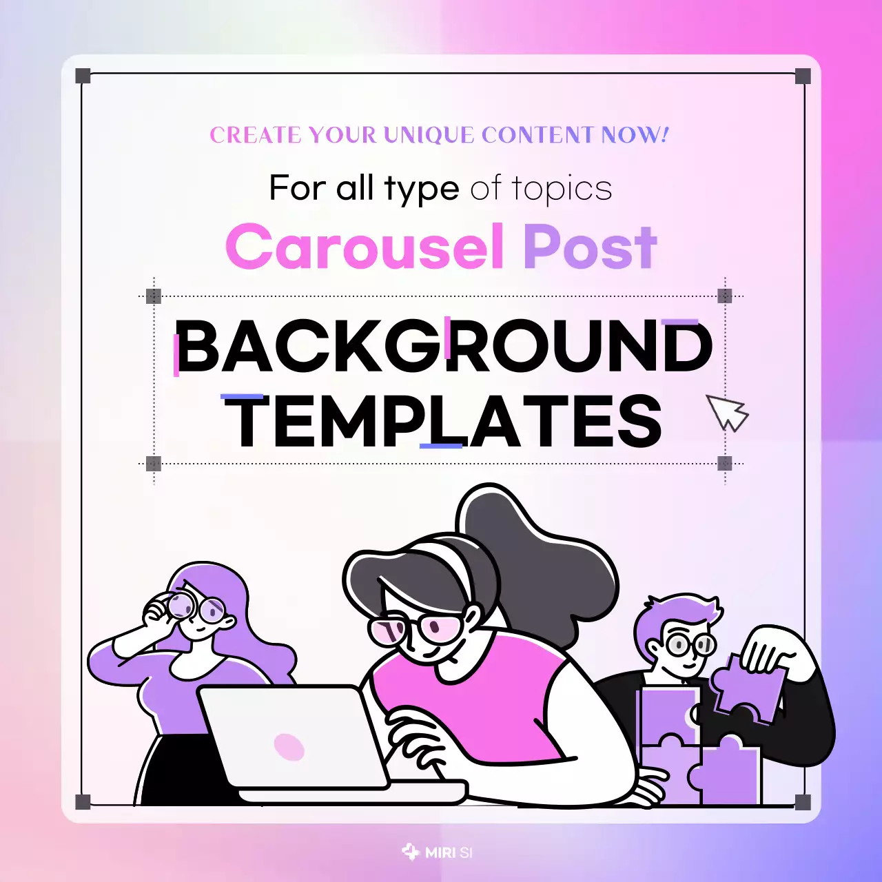 Pink Modern Content Promotion Instagram Carousel